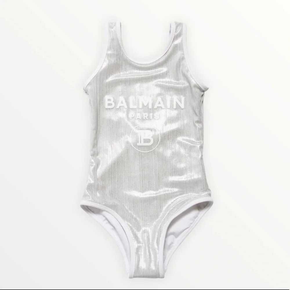 Balmain Silver One Piece With Logo